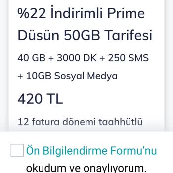 Türk Telekom Faturalı Hattıma Uygun Paket İstiyorum