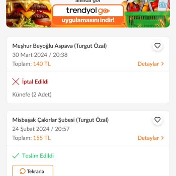 Trendyol Yemek Paramı İade Etmiyor