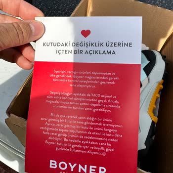 Boyner Online Kutusuz Giyilmiş Ayakkabı Gönderimi