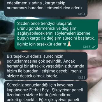 Trendyol Değişim İçin Gönderilen Ürünün Stokta Yok Yalanı