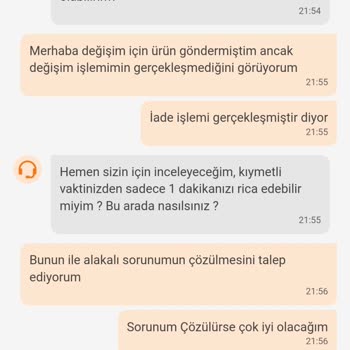 Trendyol Değişim İçin Gönderilen Ürünün Stokta Yok Yalanı