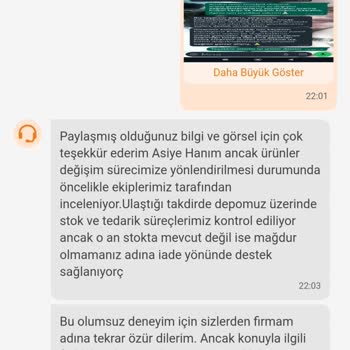 Trendyol Değişim İçin Gönderilen Ürünün Stokta Yok Yalanı