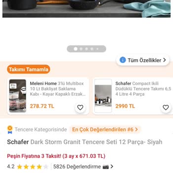 Trendyol Schafer Cookware Set Issue