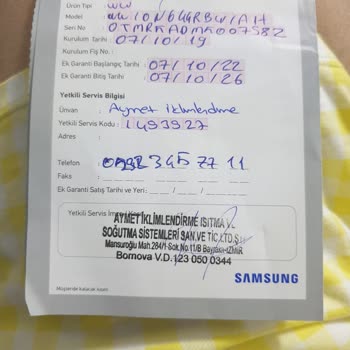 Kusurlu Samsung Çamaşır Makinesi