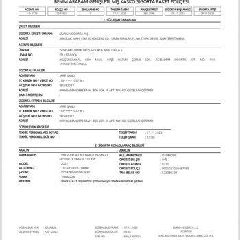 Zurich Sigorta Ve Gaziemir Volvo Servis