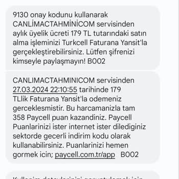 Maçlı Mac Tahmini Turkcell Para Kesilmesi