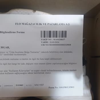 FLO Ayakkabı Ayakkabının Yırtılması Ve Açılması