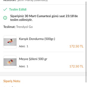 Trendyol GO Yanlış Teslimat Ve İade