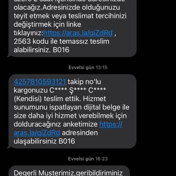 Aras Kargo Ve Kapıma Atılan Kargom!
