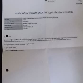 Demir Sağlık ve Hayat Sigorta Özel Sağlık Sigortası Ödeme Politikaları Eleştirisi
