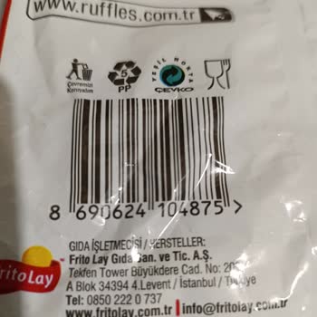 Ruffles Ketçaplı Cipste İplik Benzeri Bir Şey Çıktı