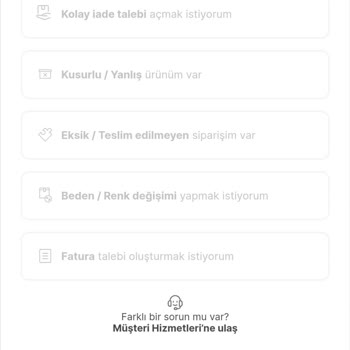 DeFacto Hepsiburada Da Beden Değişimi Yapmıyor