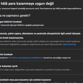 Youtube.com Yeşil Perde Para Kazanma Kapanması