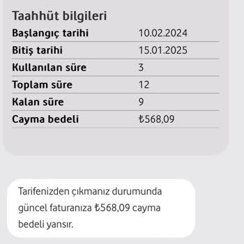 Yanlış Bilgi Verildi Vodafone