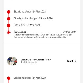 Vodafone Her Şey Yanımda Para İadesinin Eksik Verilmesi