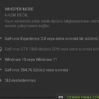 HP Whisper Mode Hazır Değil Sorunu