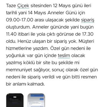 Taze Çiçek Şikayete Karşılık Hediye Kodu Göndermemesi