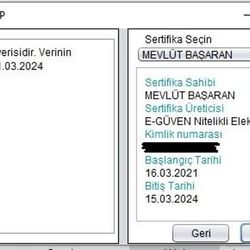 E Güven Sertifika Hatası