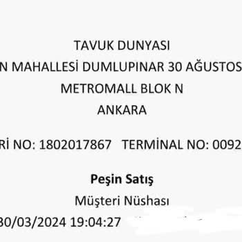 Tavuk Dünyası Fazla Para Çekiyor Kartlardan Lütfen Dikkat.