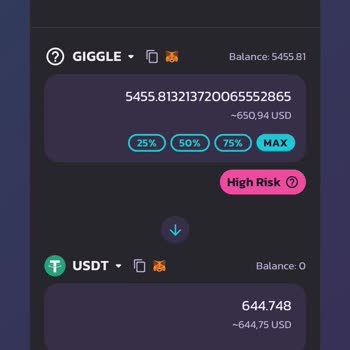 PancakeSwap Giggle Coin Satamıyorum.