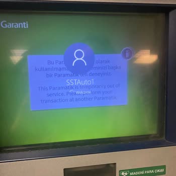 Garanti Bankası ATM Para Çekme Ünitesi Arızası