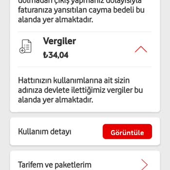 Vodafone Fatura Sorunu Güncel Tutar
