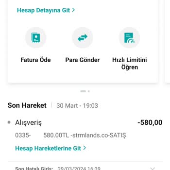 Strmlands Hesaptan Para Çekilmesi