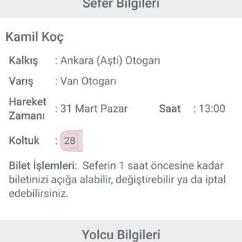 Obilet Firması Güvencesi İle Kamil Koç Seyahat Firmasi Mağduriyeti