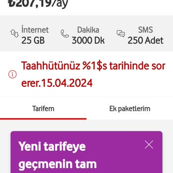 Vodafone Yanlış Fatura Haksız Kazanç