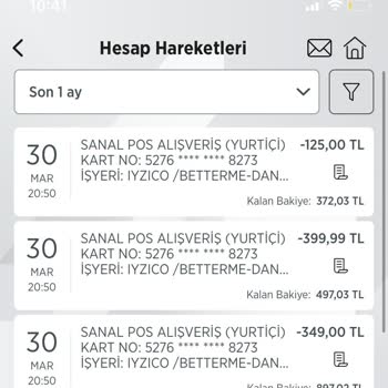 Betterme  Hesaptan İzinsiz Para Çekiyor
