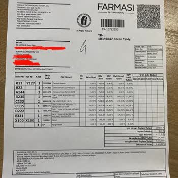 Farmasi Eksik Ürünüm Temin Edilmedi