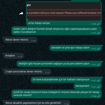 Lisansnet 6 Aylık Chatgpt Ürünümü Kullanamıyorum Ve Yardımcı Olmuyor
