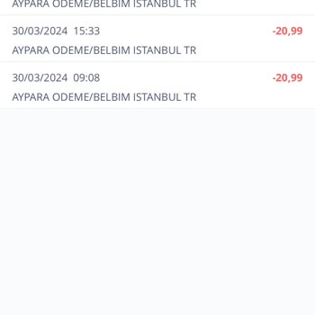 Aypara Hesabımdan Para Kesiyor