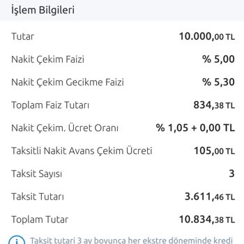 Yapı Kredi Bankası Yanıltıcı Tutar! Ekstra 105 TL Ücret