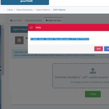 Uyumsoft Bilgi Sistemleri Sistem Hatalarının Artık Düzeltilmesini Talep Ediyorum.