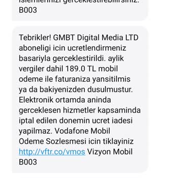 Vizyon Elektronik Para Vodafone Hattımdan İzinsiz Abonelik Ve Fatura Şoku!