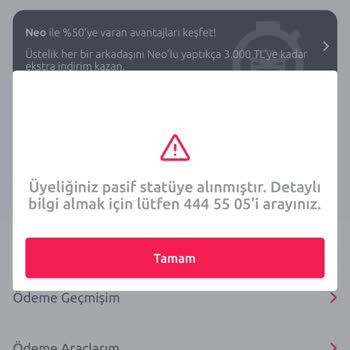 Tiktak Sebepsiz Pasife Aldı