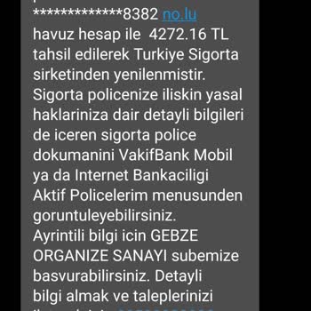 VakıfBank Sarı Panjur Paket Sigorta İptali