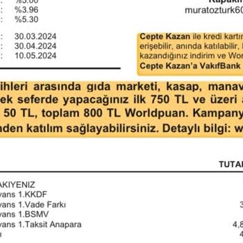 VakıfBank Haksız Yere Kesilen Kart Aidatı