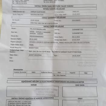 LG OLED TV Değişim Sürecinde Yaşanan Mağduriyet