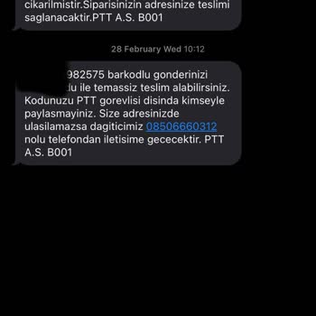 Epttavm - PTT Kargo Yanlış Adrese Gönderim Ve Telafi Etmemeleri