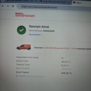 Migros Sanal Mağazada Beklenenin Ötesinde Teslimat Süresi