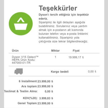 Dyson V15 Detect Hepa Süpürge