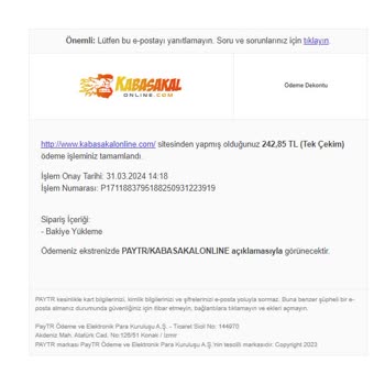 Kabasakalonline.com Para Onayı Bekliyor 2 Saattir Onaylanmıyor. 0 İletişim