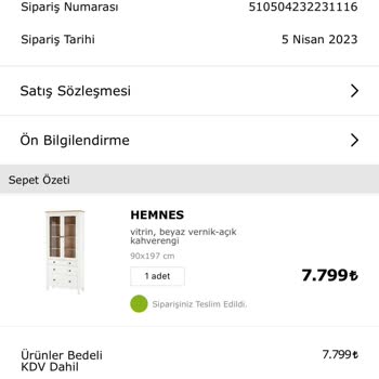 IKEA Vitrin Çatlama Yaptı