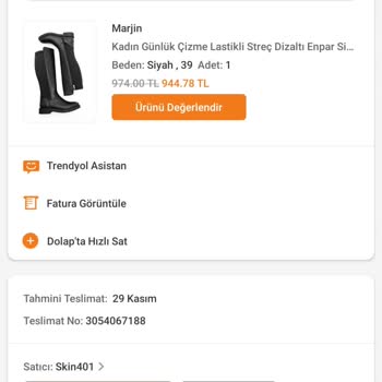 Marjin Çizmelerde Kalite Sorunu Ve İlgisiz Müşteri Hizmetleri