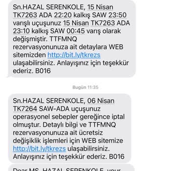 THY Uçuşumuzun Sorgusuz Sualsiz İptal Edilmesi
