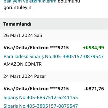 Amazon Kargonun Sebepsiz İadesi