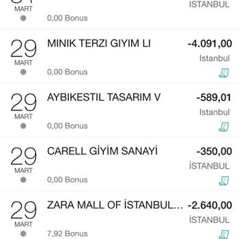 Moka Zara Giyim Adı Altında Hesaptan Habersiz Para Çekilmesi