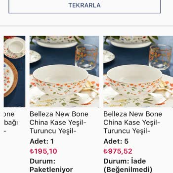 English Home Teslim Almadığım Ürünlerin Ücret İadesi Yapılmadı.